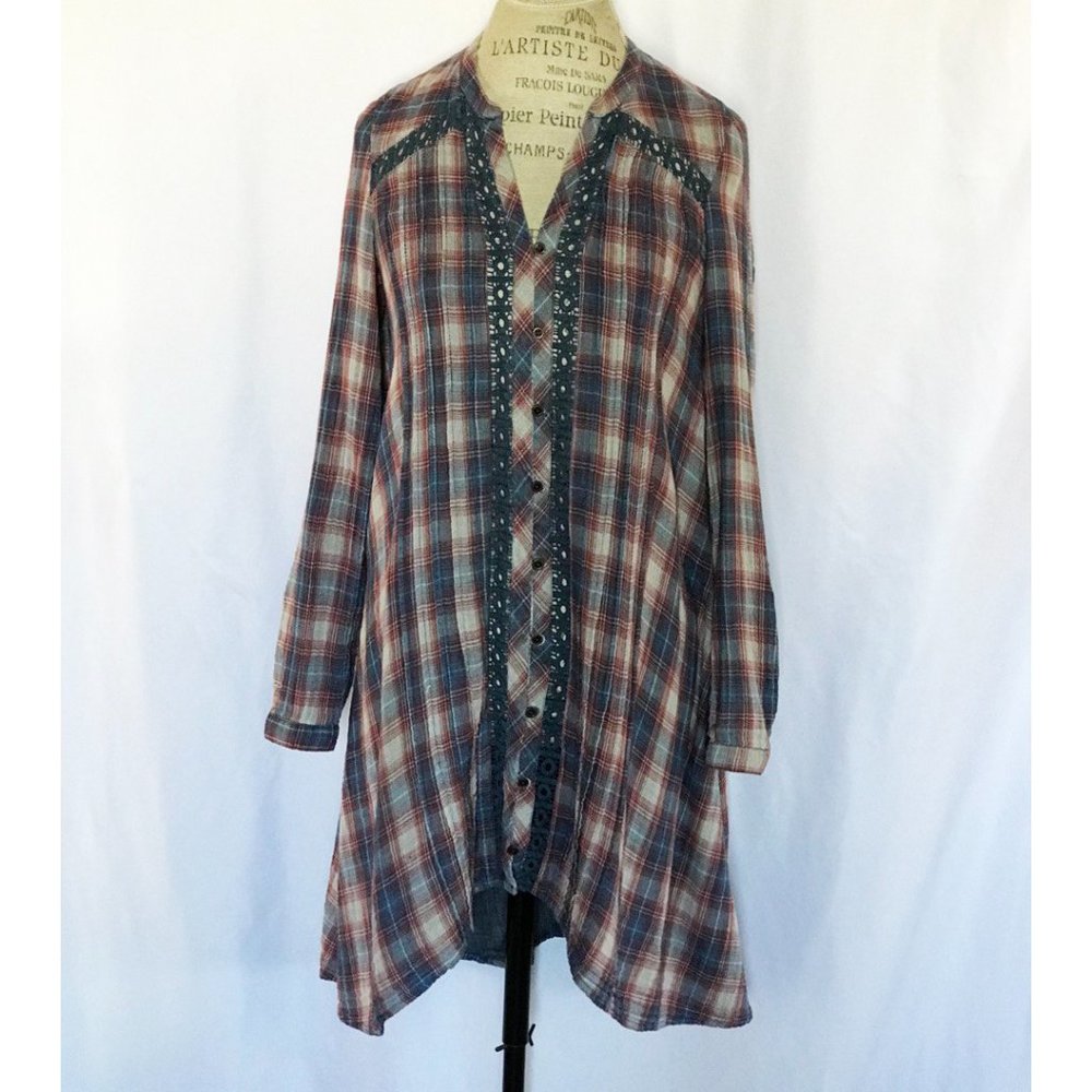Anthropologie Holding Horses Anita Plaid Dress Rare